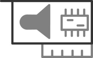 icono de vector de tarjeta de sonido