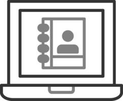 Laptop User Vector Icon