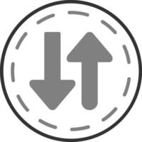 Two Way Street Vector Icon