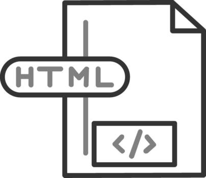 icono de vector de archivo html