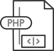 icono de vector de php