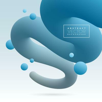Abstract 3D Colorful Curve Line Background. Vector Liquid Fluid Artistic Color Illustration. Creative Concept for Banner, Flyer, Wallpaper, Presentation or Communication Poster Design.