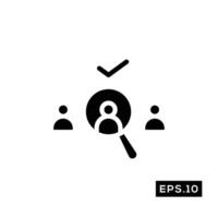 Find Job Icon. Job Recruitment Icon set Vector Illustration Template For Web and Mobile