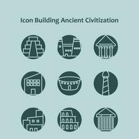 building and architecture icon set, vector symbol collection or logo illustration.