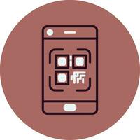 Smartphone Qr Code Vector Icon