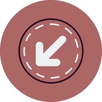 Down Left Arrow Vector Icon