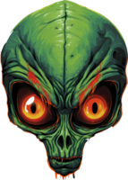 AI generated T-shirt design, Scary Alien creatures on a transparent background png