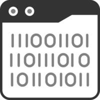 icono de vector de código binario