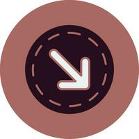 Down Right Arrow Vector Icon