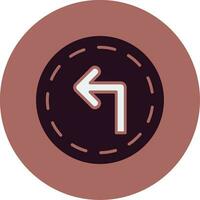 Turn Left Vector Icon