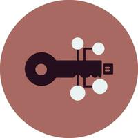 digital key Vector Icon