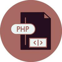 icono de vector de php