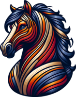 AI generated Horse Head Clipart illustration. AI Generative Free PNG. png