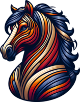 ai generato cavallo testa clipart illustrazione. ai generativo gratuito png. png