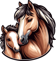 ai generato cavallo testa clipart illustrazione. ai generativo gratuito png. png