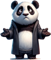 ai generado sorpresa gigante panda sublimación clipart. ai generativo gratis png. png