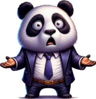 ai generado sorpresa gigante panda sublimación clipart. ai generativo gratis png. png