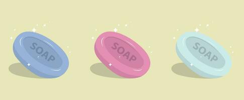 Vector colorful soap illustrations