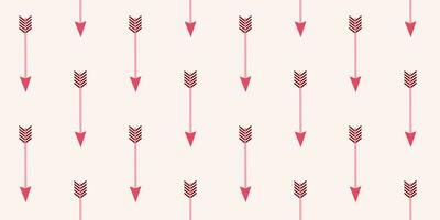 Cupids arrows seamless pattern on pink background. Cute arrows Vector Flat background for Valentines Day. Romantic Template for Wrapping paper, Cover, Textile, Fabric, Wallpaper, Print, Card, Banner