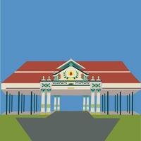 javanese keraton palace vector