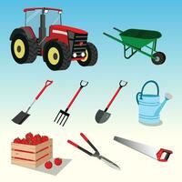 Farm equipment vector