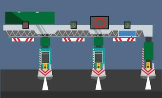 Toll booth gate vector