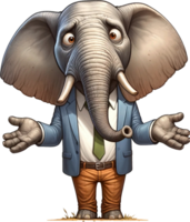 ai généré surprise l'éléphant sublimation clipart. ai génératif gratuit png. png