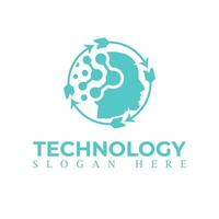 vector logo for corporate identity, technology, biotechnology, internet, system, Artificial Intelligence and computer. technology logo design vector template.