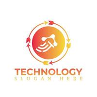 vector logo for corporate identity, technology, biotechnology, internet, system, Artificial Intelligence and computer. technology logo design vector template.