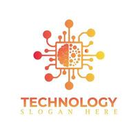 vector logo for corporate identity, technology, biotechnology, internet, system, Artificial Intelligence and computer. technology logo design vector template.