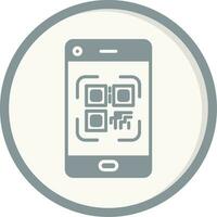 teléfono inteligente qr código vector icono