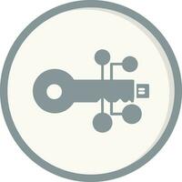 digital key Vector Icon