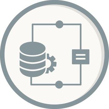 icono de vector de integración de datos