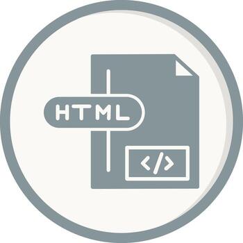 icono de vector de archivo html