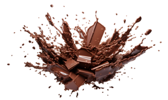 ai generiert Schokolade Explosion png Schokolade platzen png Schokolade Riegel Explosion png Schokolade Explosion Spritzen png Schokolade Explosion platzen png