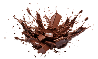 ai généré Chocolat explosion png Chocolat éclater png Chocolat bars explosion png Chocolat explosion éclaboussure png Chocolat explosion éclater png