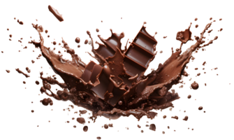 ai generado chocolate explosión png chocolate Estallar png chocolate barras explosión png chocolate explosión chapoteo png chocolate explosión Estallar png