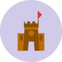 icono de vector de castillo de arena