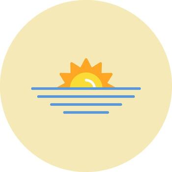 Sunset Vector Icon