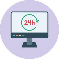 24 Hours Vector Icon