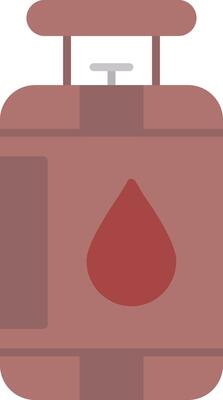 Gas Cylinder Flat Icon