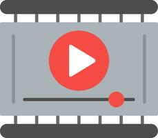 Video Player Flat Icon vector