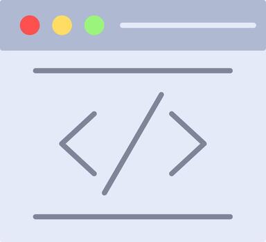 Coding Flat Icon vector