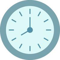 Wall Clock Flat Icon vector