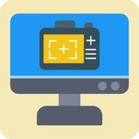 icono de vector de pantalla de monitor