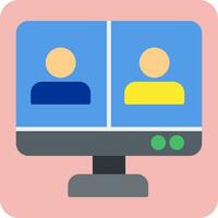 Online Meeting Vector Icon