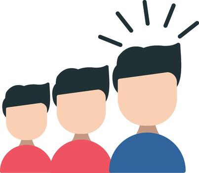 soltero plano icono vector