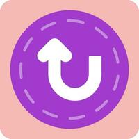 U Turn Vector Icon