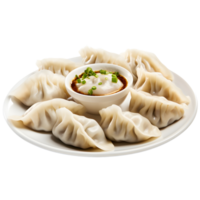 AI generated Close up photography of dumpling isolated, ai generative png