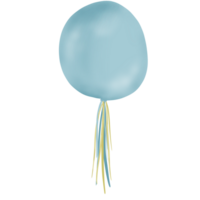 Blau Ballon mit Quaste Illustration png